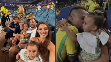 Família na Copa: vídeo fofo de Neymar com Bruna Biancardi e os filhos após a partida viraliza
