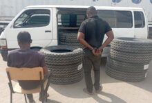 Dois detidos por suposto furto de 117 pneus em Tete